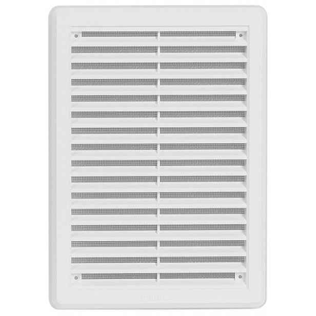 Mřížka větrací se sítí a krytkou HACO VM K 175×250 mm bílá