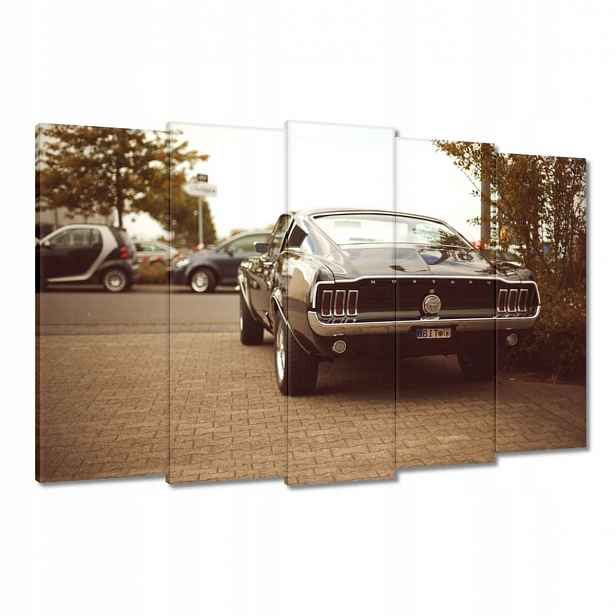 Obrazy 150x95 Ford Mustang Černo-bílý