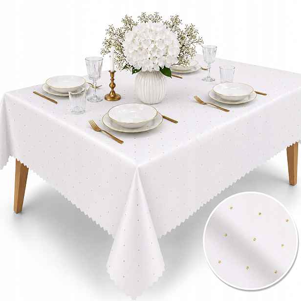Ubrus odolný proti skvrnám 120x300 Celoroční Elegantní Zlaté tečky SW33