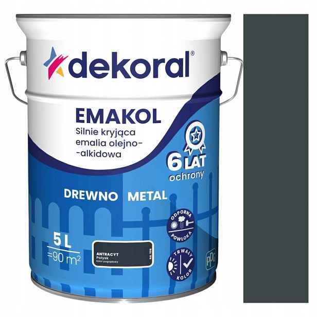 Dekoral Emakol Strong 5 L Antracit Lesklý