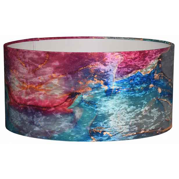Designový zavinovací závěs, Okraje, válec, tuba 40 cm, E27, Geody 02 Panca
