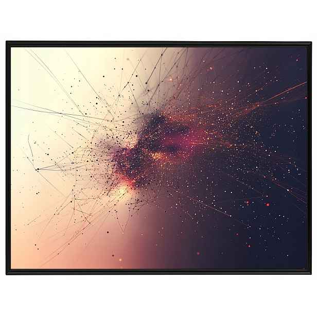Plakát Rámeček Hliníkový Vesmír Galaxie Souhvězdí Neuronová Síť 80x60