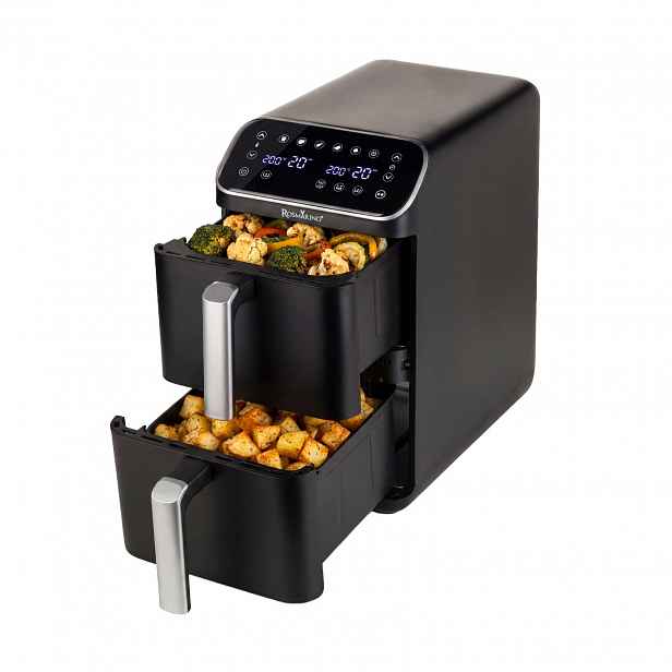 Vysoká horkovzdušná fritéza se dvěma koši Rosmarino Airfryer Tower 2.0 DuoStack – 9,4 l