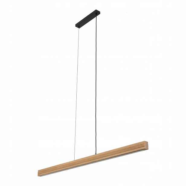 Závěsná stropní lampa Pendel Černá Dřevo 24W Moderní Led Tk Lighting