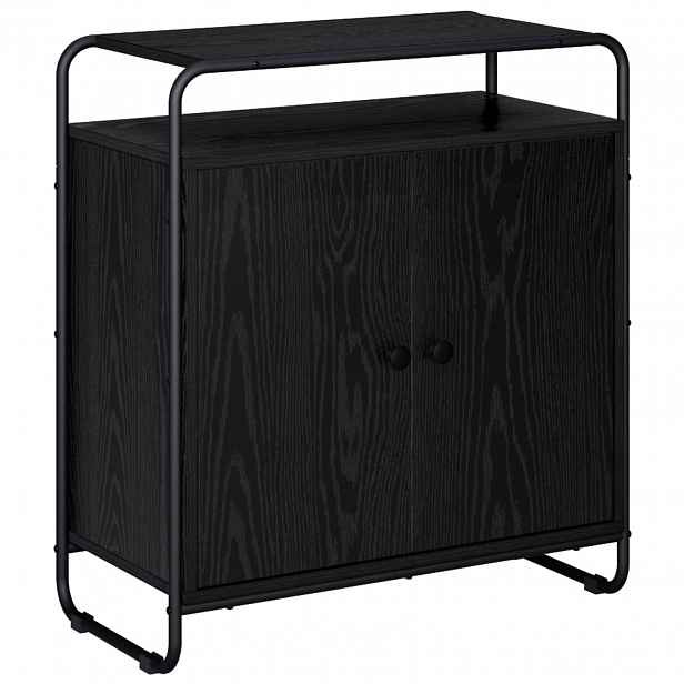 vidaXL Příborník Černý dub 68 x 35 x 75 cm Kompozitní dřevo