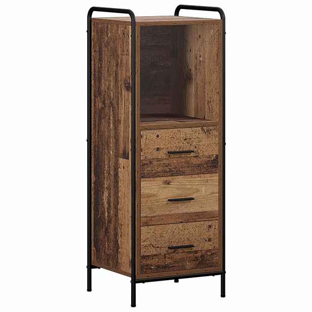 vidaXL Koupelnová skříň Staré dřevo 40 x 36 x 109,5 cm
