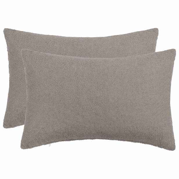 vidaXL Povlak na polštář 2 pcs HEERLEN Světle šedá 30 x 50 cm Bouclé
