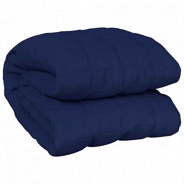 vidaXL Zátěžová deka modrá 220 x 235 cm 11 kg textil