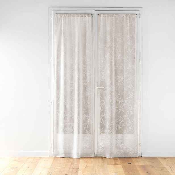 Béžové Záclony Se Vzorem Listů, Elegantní, Trvanlivé, Karla 70X240 CM, Sada 2 Ks