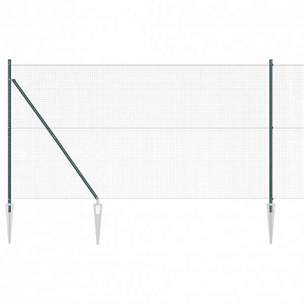 vidaXL Svařované drátěné ploty s hroty 10 x 1,4 m Ocel potažená PVC
