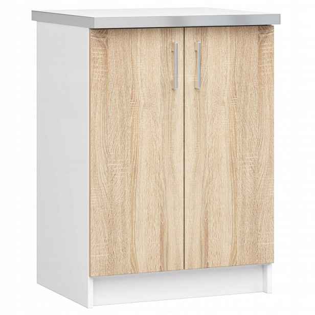 Kuchyňská skříňka Lima S 60 cm 2D bílá-sonoma Akd