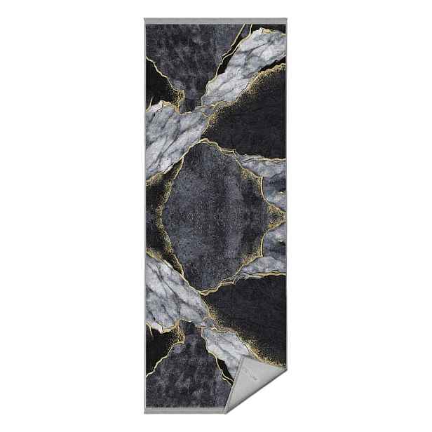 Černý koberec běhoun 80x200 cm – Mila Home
