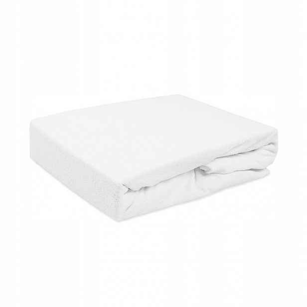 Froté prostěradlo s gumou prémiové silné 200x220 bílé