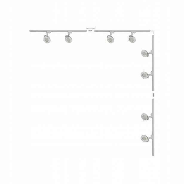 Kabel L 2x2 m bílý, sada s 1-fázovými reflektory 3591 Zuma Line