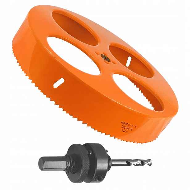 Korunkový Vrták Bi-metal 230 MM Držák Pro Děrovky 32-250MM Bi-metalové