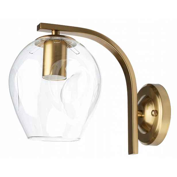 Skleněná nástěnná lampa zlatá Glamour