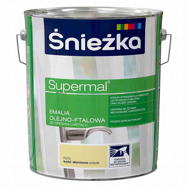 Śnieżka Supermal Olejovo-ftalová Smaltovaná Slonová Kost Lesk 10 L F570