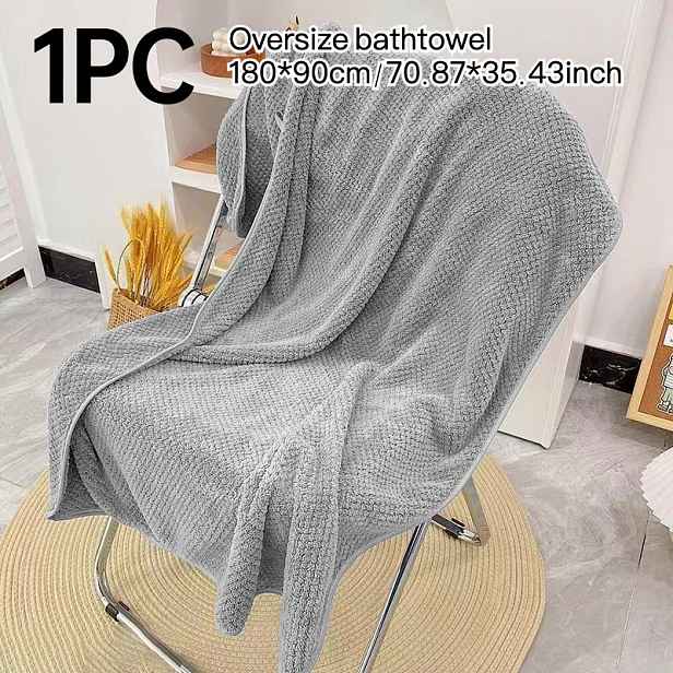 TEMU 1ks XXL Velký ručník s ananasovým vzorem 180*90cm [70,87*35,43 palce], Super měkký, vysoce savý, přenosný, rychleschnoucí, lehký velký ručník,