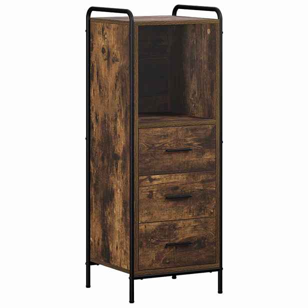 vidaXL Koupelnová skříň Kouřový dub 40 x 36 x 109,5 cm