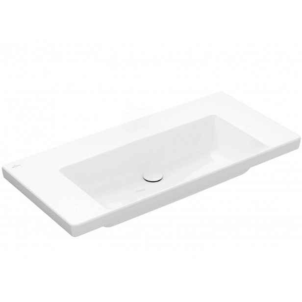 Villeroy & Boch Subway 3.0 - Umyvadlo 100x47 cm, bez přepadu, bez otvoru pro baterii, CeramicPlus, Stone White 4A70A3RW