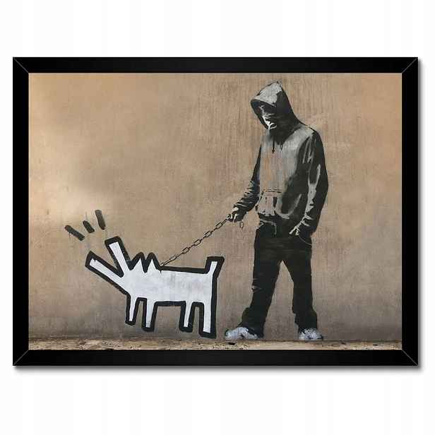 Plakáty v rámu 40x30 Banksy Pejsek