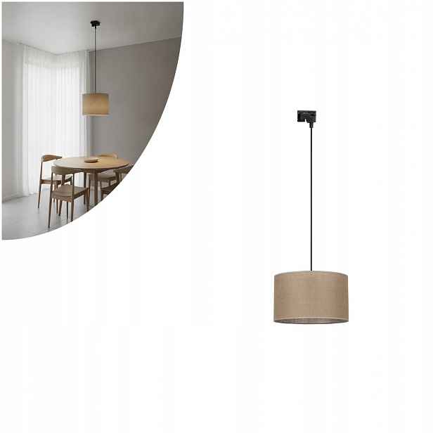 Černá závěsná kolejnicová lampa Tracer Juta moderní nad stůl Tk Lighting