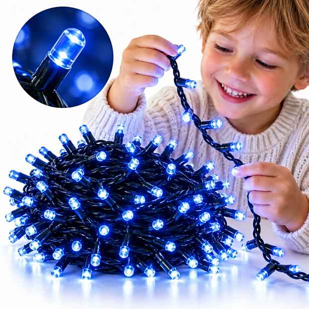 Led světla modrá 1000 Led 63 m zahrada sál vánoční stromek