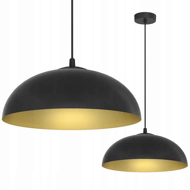 Závěsná Lampa Stropní Mísa Lustr Černý Zlatý Střed Glamour Do Kuchyně