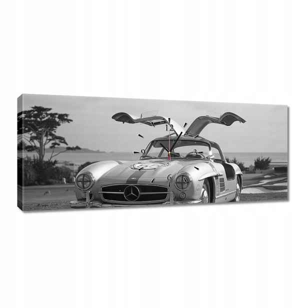 Nástěnné hodiny Mercedes Gullwing 100x40
