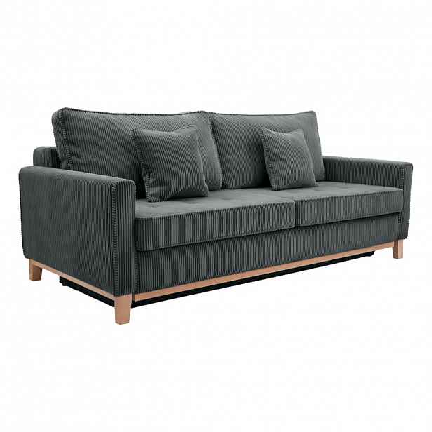 Fedve SOFA AVERIS s funkcí spaní, Tmavě šedá