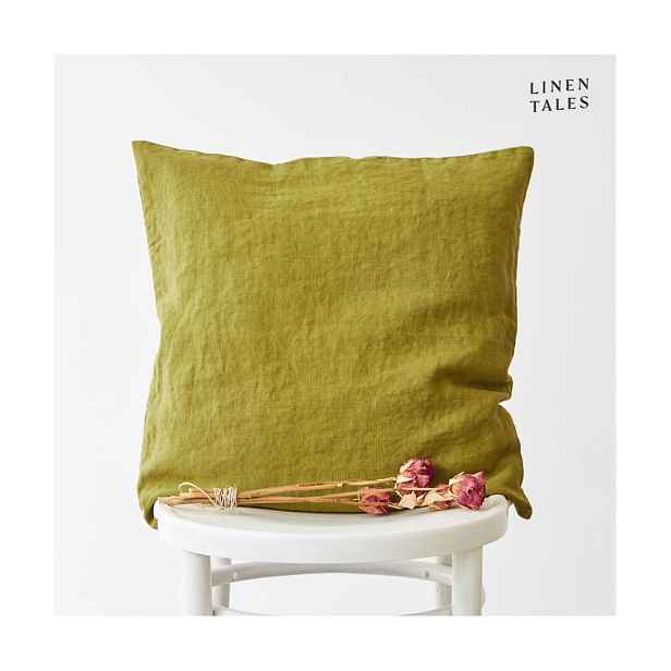 Lněný povlak na polštář 45x45 cm Moss Green – Linen Tales