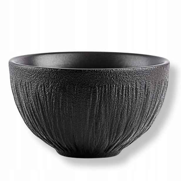 Miska salátová mísa kulatá Wilmax 1600 ml, černý porcelán s imitací kamene