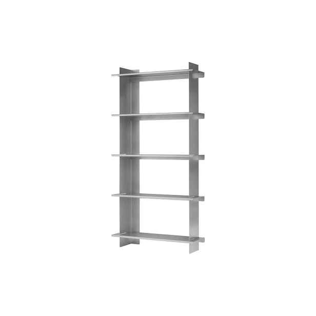 Patrová nerezová police ve stříbrné barvě 70 cm Tivo Shelving Unit - 5-tier – noo.ma