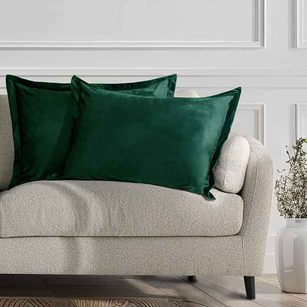 Restilo Povlaky na polštáře AmeliaHome Velvet Side Si tmavě zelené, velikost 50x70