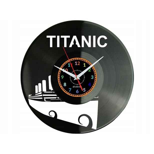 Titanic Dárek Originální dekorace do domu Hodiny z vinylové desky
