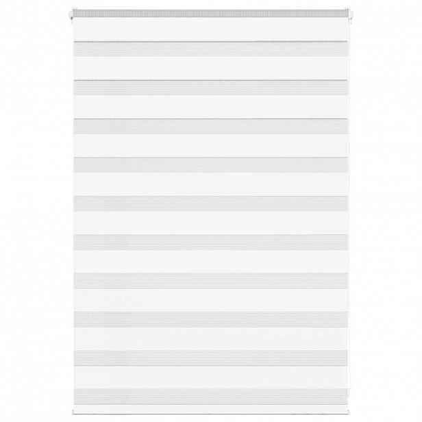 vidaXL Zebra roleta bílá 110x100 cm šířka látky 105,9 cm polyester