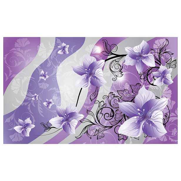 Vliesová fototapeta Fialové květy Elegance Abstrakce 254x184 lepidlo
