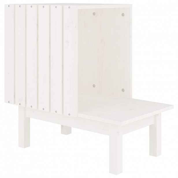 vidaXL Domeček pro kočky bílá 60 x 36 x 60 cm masivní borové dřevo