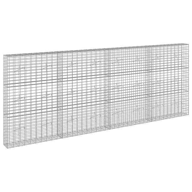 vidaXL Gabion s drátem 3,5 mm a síťkou 5x10 cm 400x20x150 cm