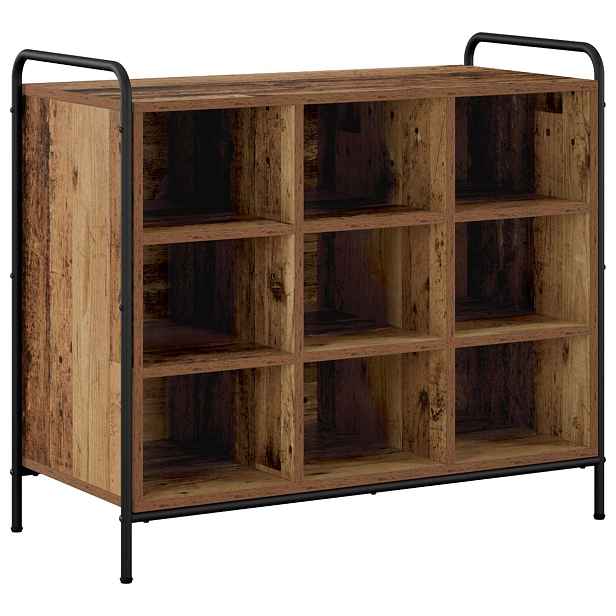 vidaXL Skříň na obuv 85 x 39,5 x 75 cm Kompozitní dřevo Staré dřevo
