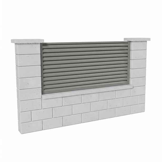 Výplň plotová DEKMETAL RAZZO 2A094 grey aluminium