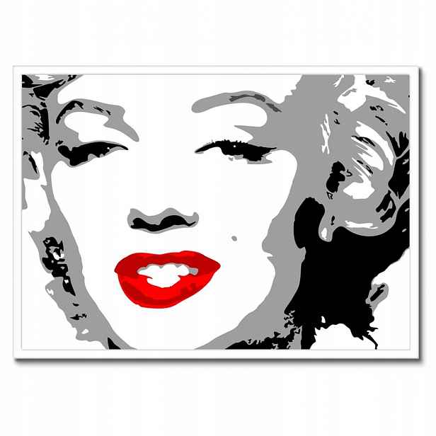 Plakáty v rámu 70x50 Marilyn Monroe Červené rty Pepř