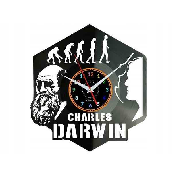 Charles Darwin Nápad na Dárek Nástěnná Dekorace z vinylové desky