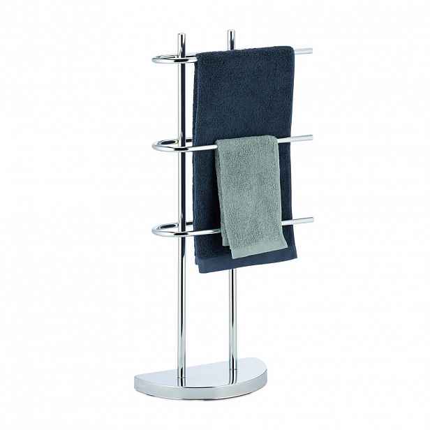 Relaxdays STOJAN na ručníky chrom 3-ramenný volně stojící 83 cm