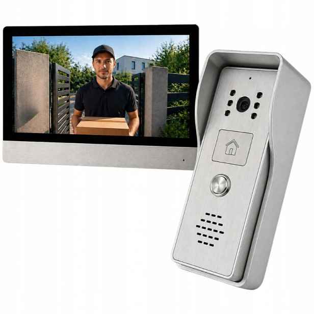 Verk 27802 Videointerkom s LCD monitorem, WiFi, Ir noční vidění, stříbrný