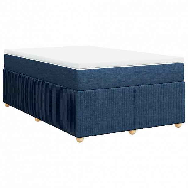 vidaXL Box spring postel s matrací černá 120x190 cm textil