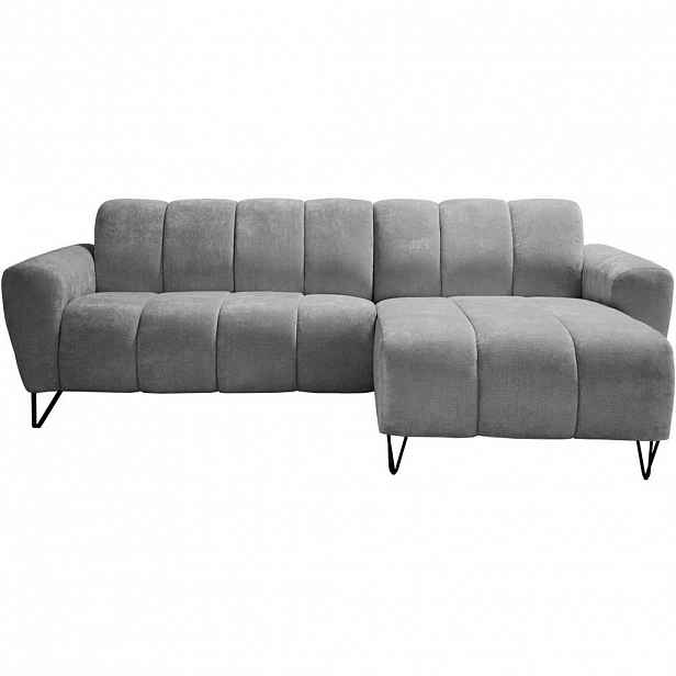 Beautysofa ROHOVÁ pohovka Volare Mini bez funkce spaní, šedá, pravá, látka Vega