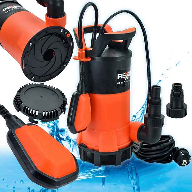 Čerpadlo Na Čistou Špinavou Vodu Dešťové Vody Studni Plovák 550 W 12500 l/h