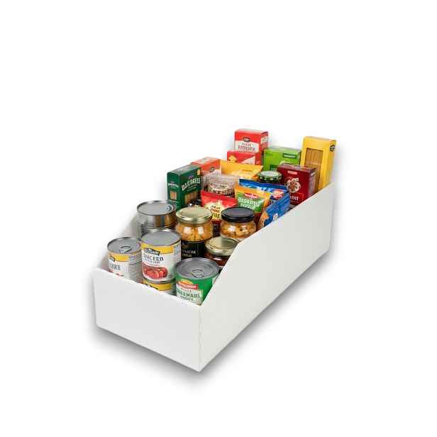 usporadejto.cz Úložný box, plastový 20x50x16cm - do spíže i do skříně KARTONPLAST - BÍLÝ