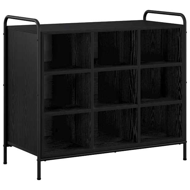 vidaXL Skříň na obuv 85 x 39,5 x 75 cm Kompozitní dřevo Černý dub